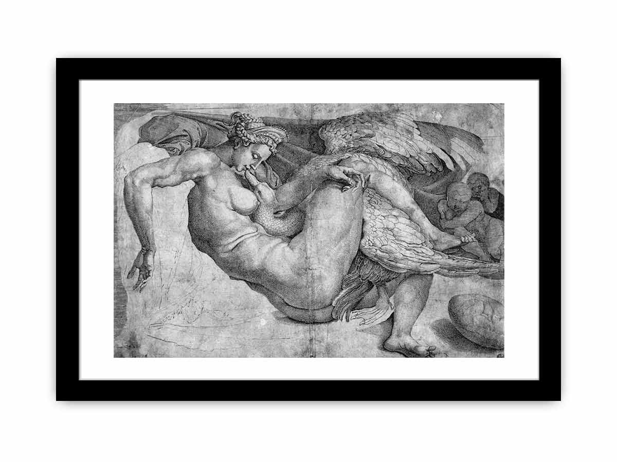 Leda and the Swan By Michelangelo Buonarroti