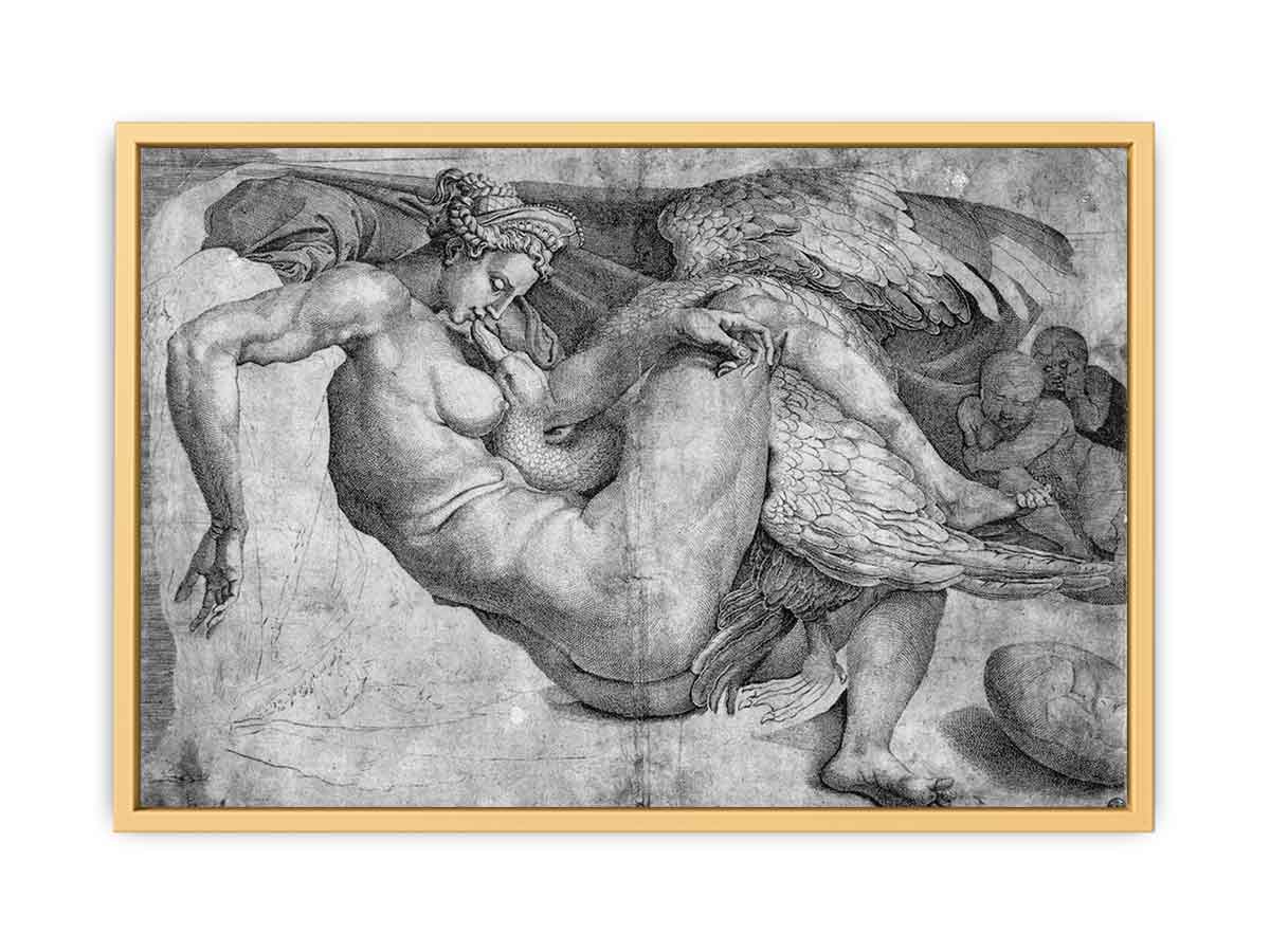 Leda and the Swan By Michelangelo Buonarroti