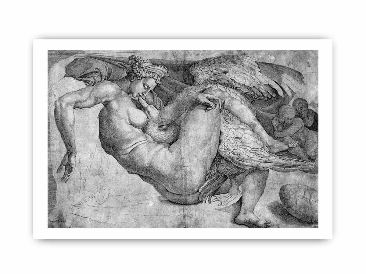 Leda and the Swan By Michelangelo Buonarroti