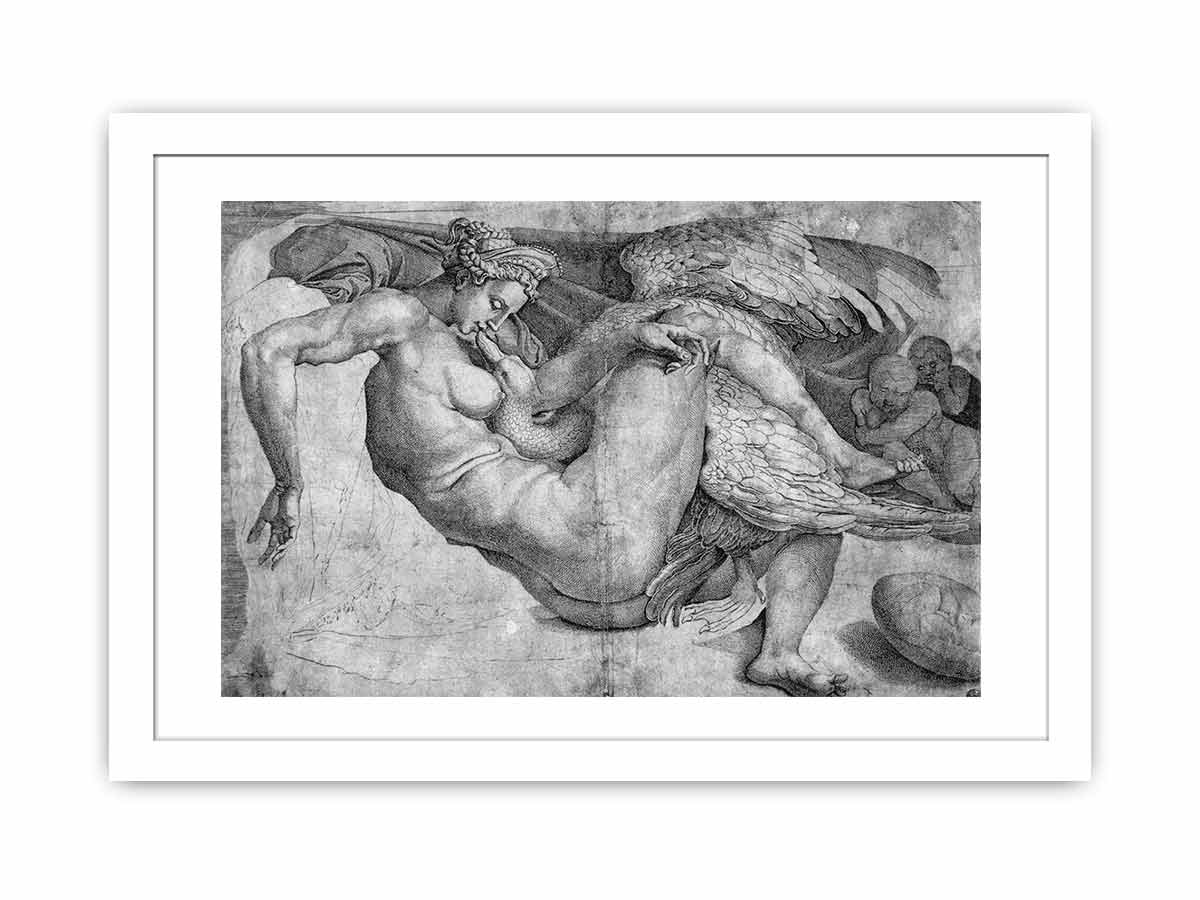 Leda and the Swan By Michelangelo Buonarroti
