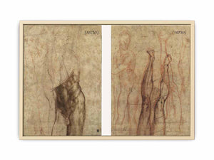 The Risen Christ a three-quarter length nude , looking down to the right, drawn over subsidiary