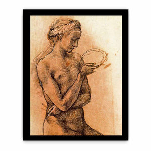 Study of a Kneeling Nude Girl for The Entombment By Michelangelo Buonarroti