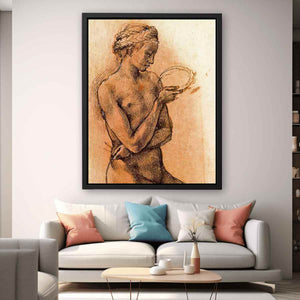 Study of a Kneeling Nude Girl for The Entombment By Michelangelo Buonarroti