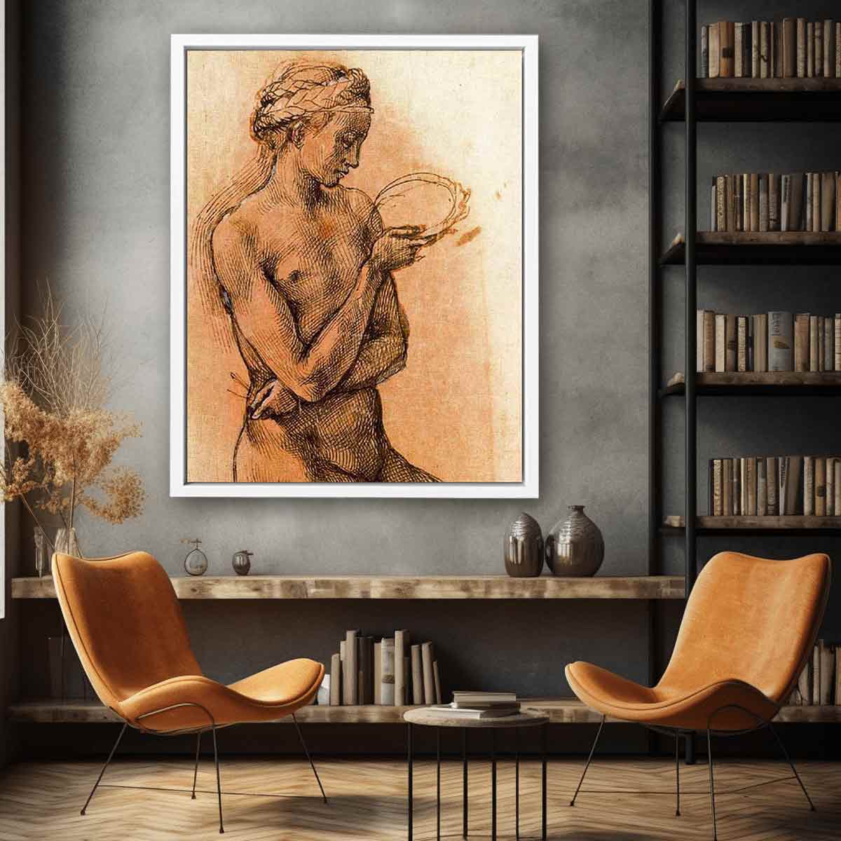 Study of a Kneeling Nude Girl for The Entombment By Michelangelo Buonarroti
