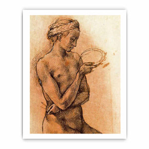 Study of a Kneeling Nude Girl for The Entombment By Michelangelo Buonarroti