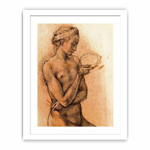 Study of a Kneeling Nude Girl for The Entombment By Michelangelo Buonarroti