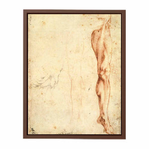 Study of a Left Male Leg (verso), 1515-20 By Michelangelo Buonarroti