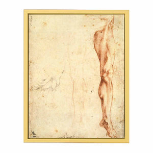 Study of a Left Male Leg (verso), 1515-20 By Michelangelo Buonarroti