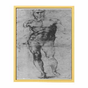 Male Nude (recto) By Michelangelo Buonarroti