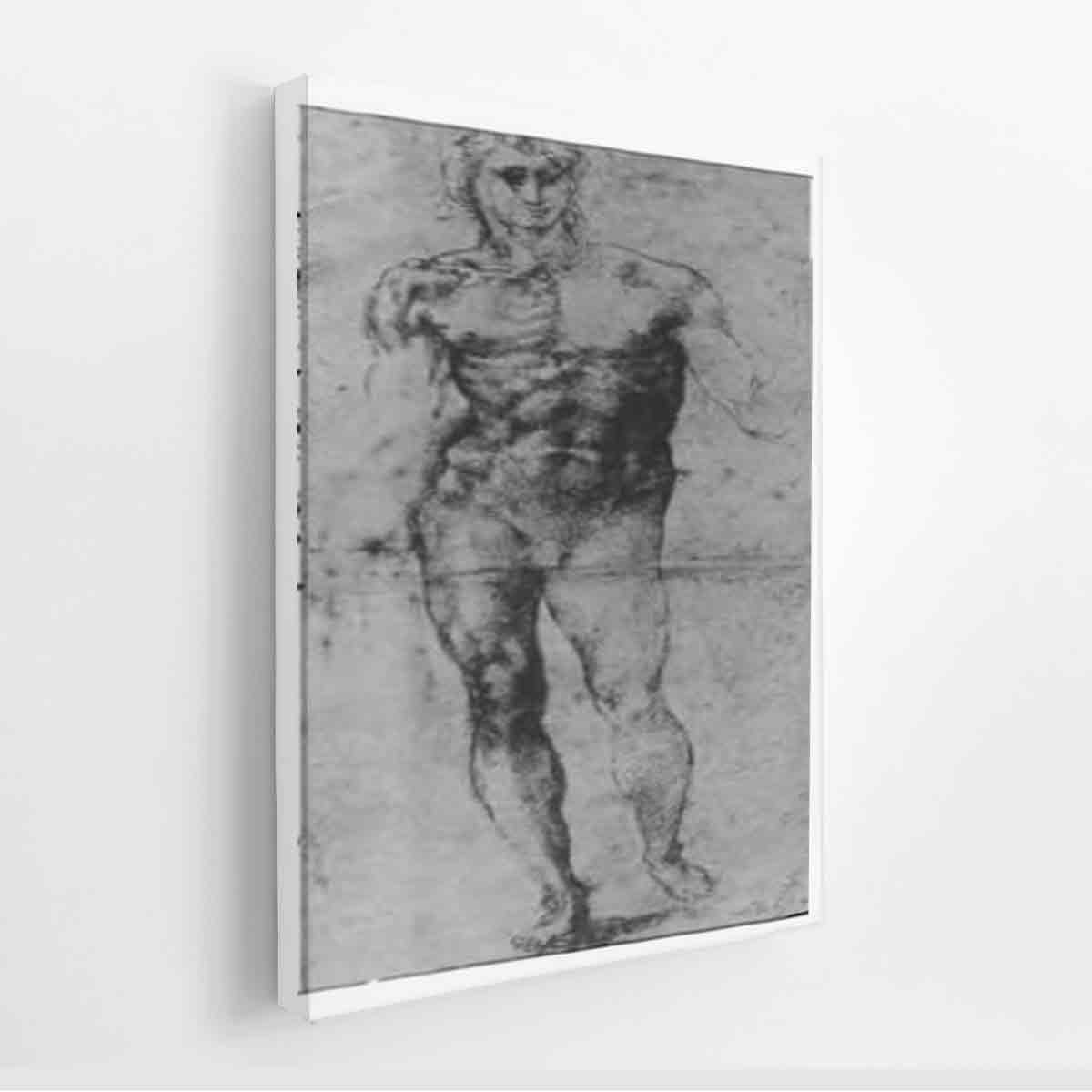 Male Nude (recto) By Michelangelo Buonarroti