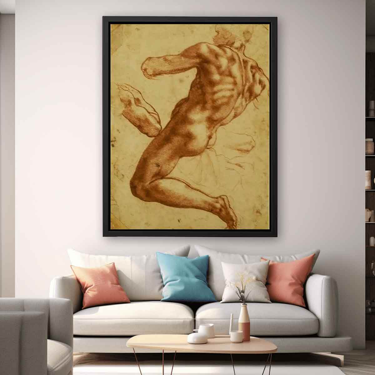 Study of an Ignudo By Michelangelo Buonarroti