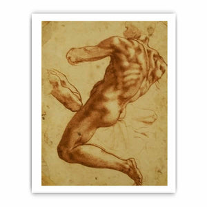 Study of an Ignudo By Michelangelo Buonarroti