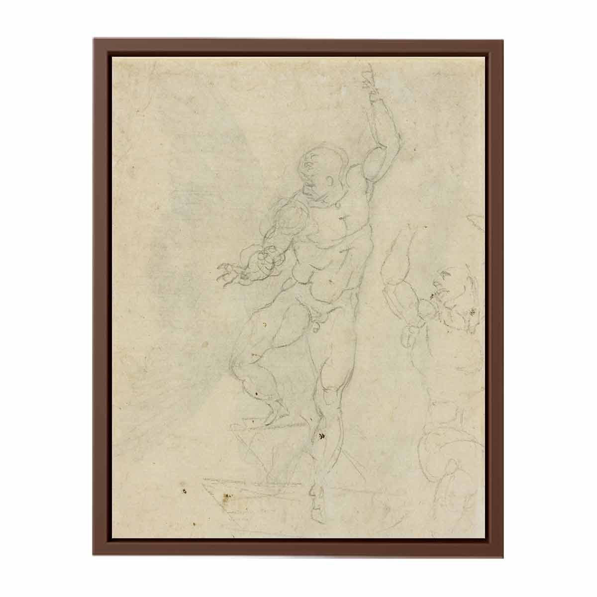 Study for a Risen Christ (verso) By Michelangelo Buonarroti