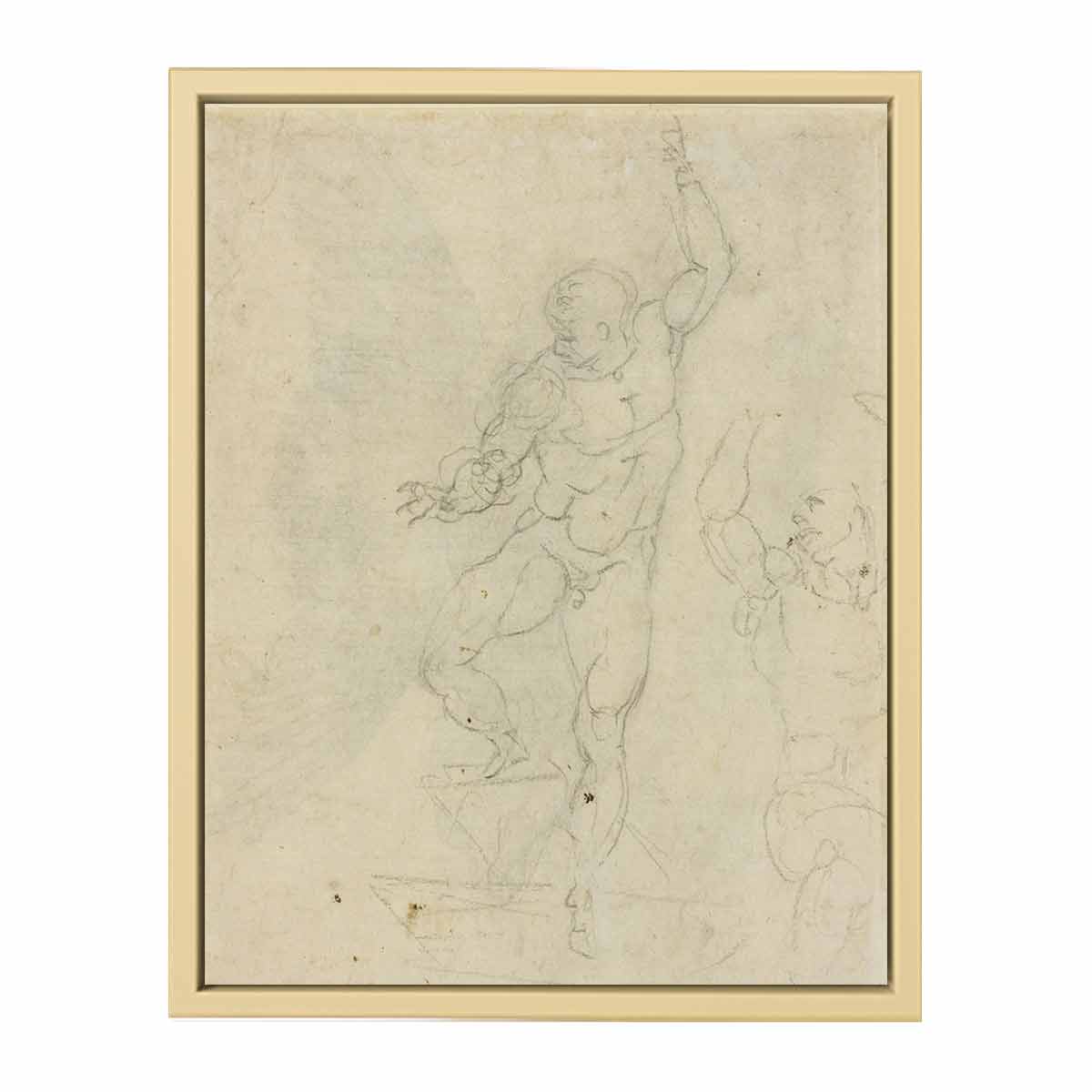 Study for a Risen Christ (verso) By Michelangelo Buonarroti