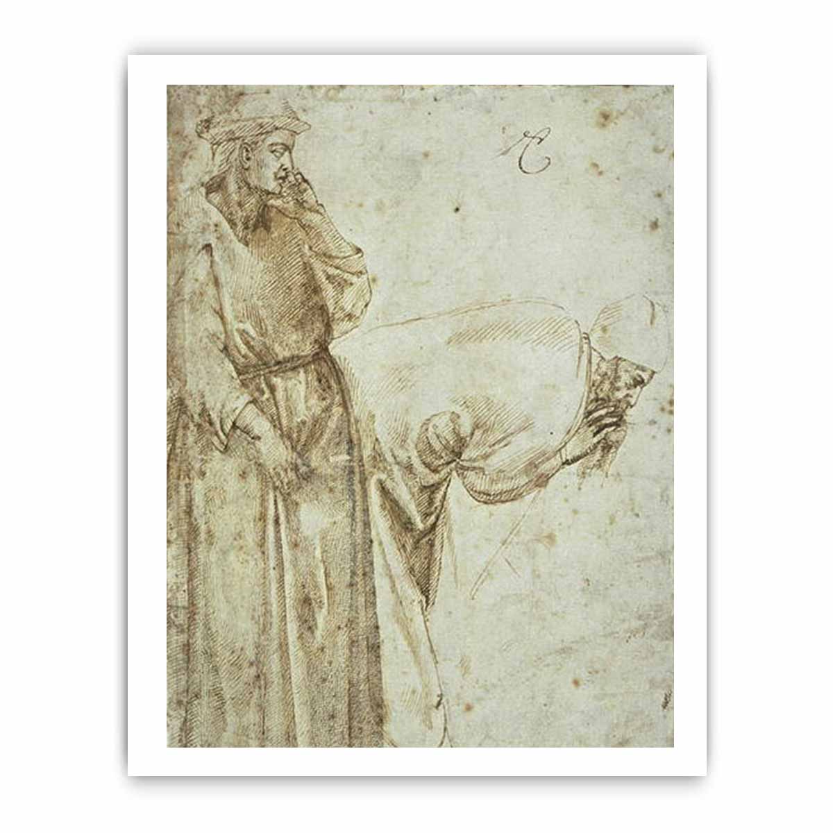 Michelangelo Buonarroti, copia dalla cappella peruzzi di giotto