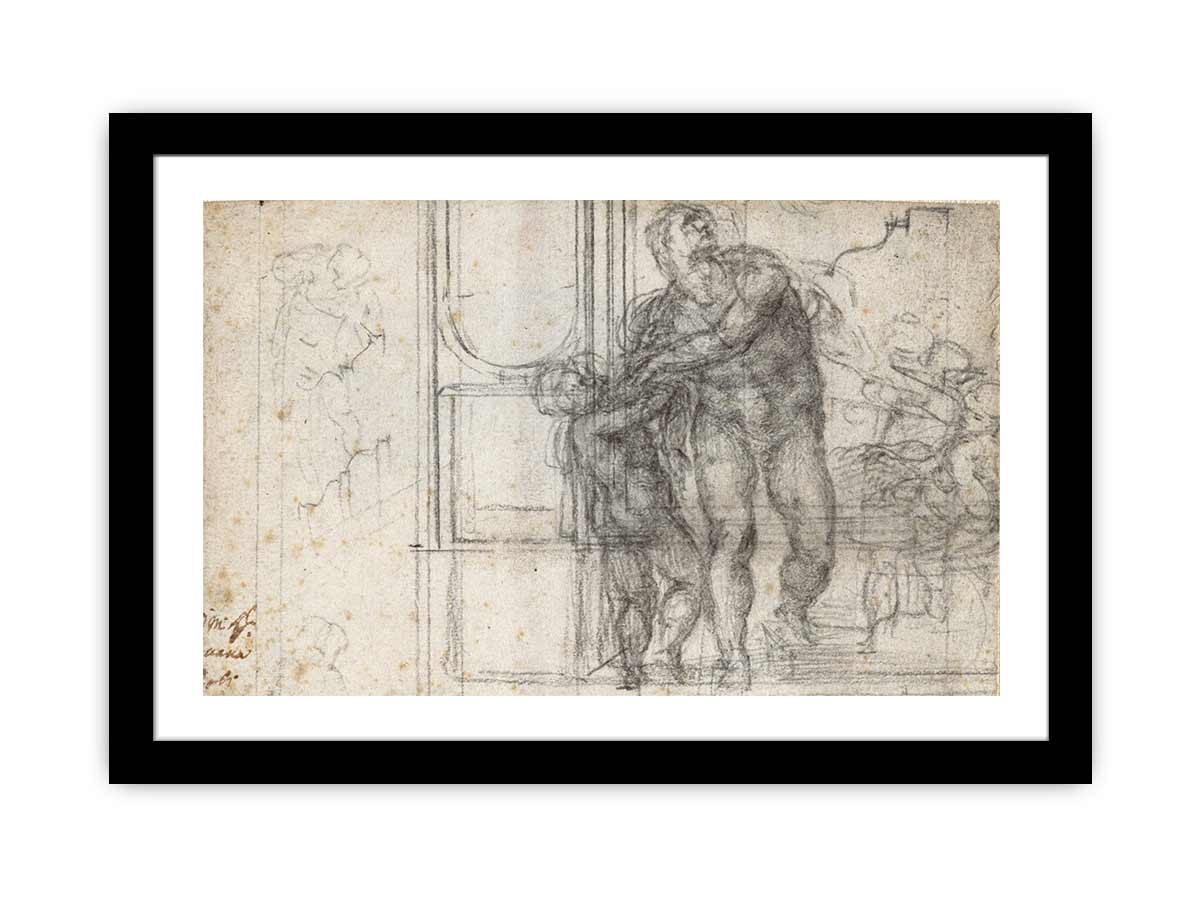 Aeneas with a Boy (recto) By Michelangelo Buonarroti
