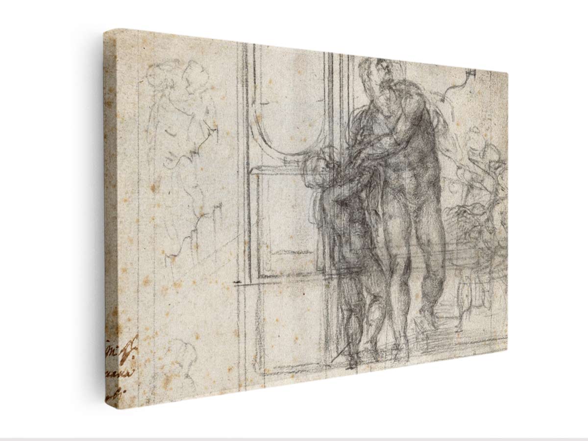 Aeneas with a Boy (recto) By Michelangelo Buonarroti