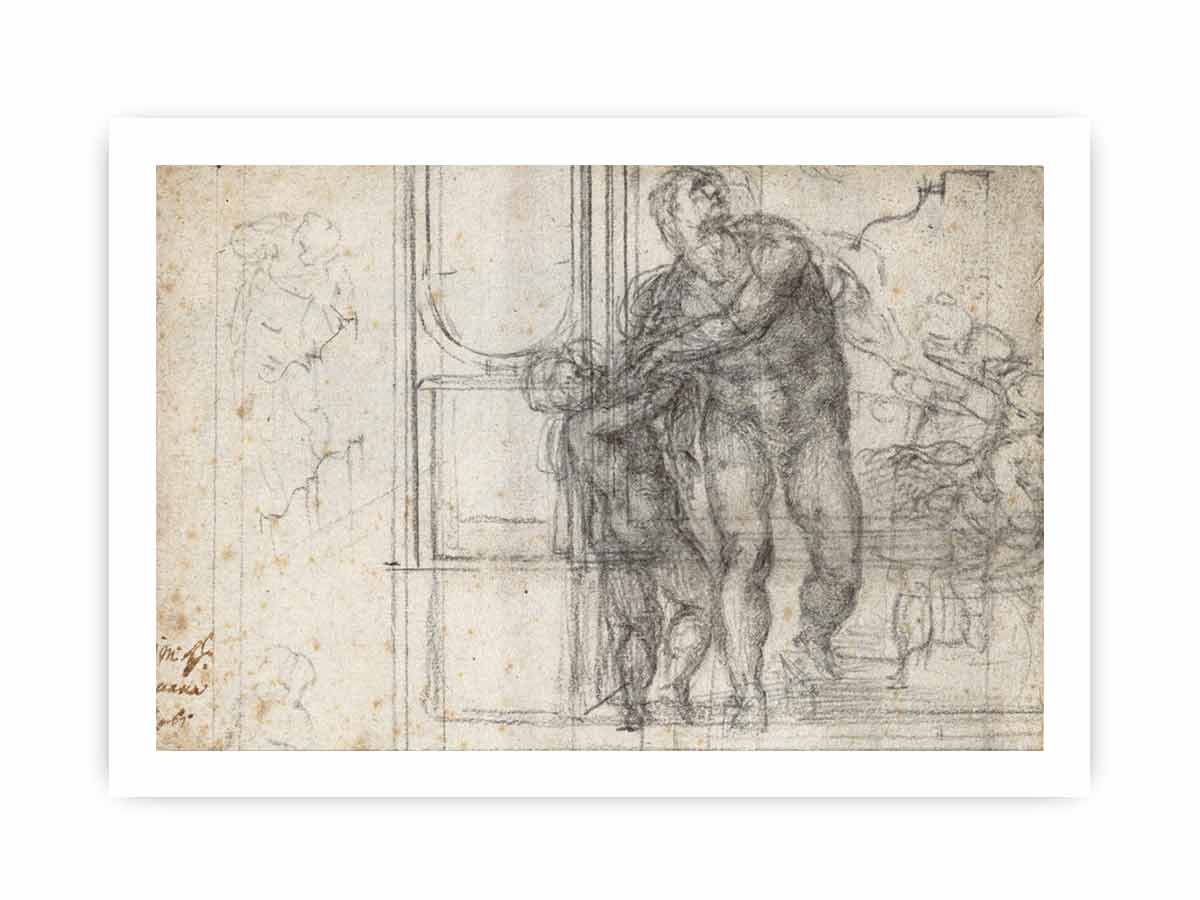 Aeneas with a Boy (recto) By Michelangelo Buonarroti