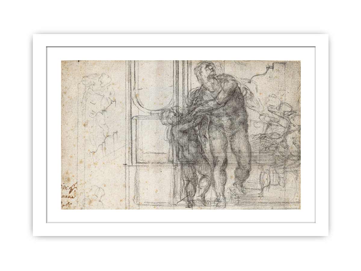 Aeneas with a Boy (recto) By Michelangelo Buonarroti
