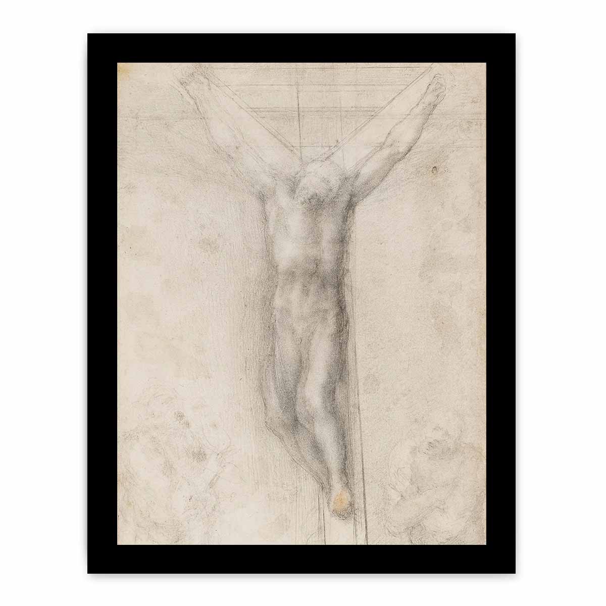 Christ on the Cross with the Virgin and St John (recto) By Michelangelo Buonarroti