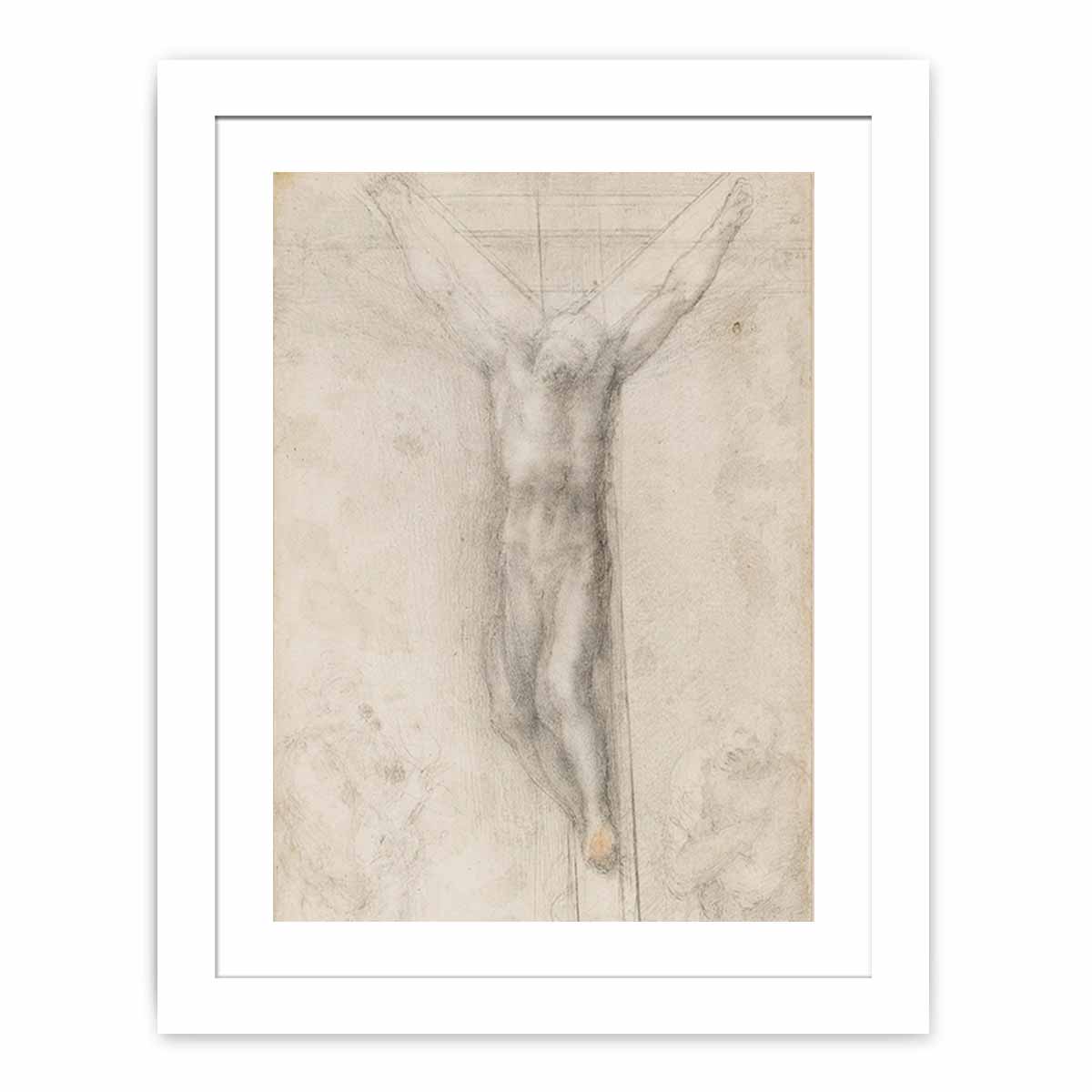 Christ on the Cross with the Virgin and St John (recto) By Michelangelo Buonarroti