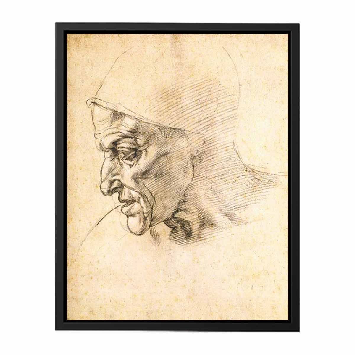 Study for the Head of the Cumeaen Sibyl (recto), 1508-10 By Michelangelo Buonarroti