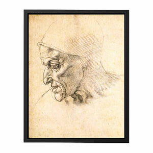 Study for the Head of the Cumeaen Sibyl (recto), 1508-10 By Michelangelo Buonarroti