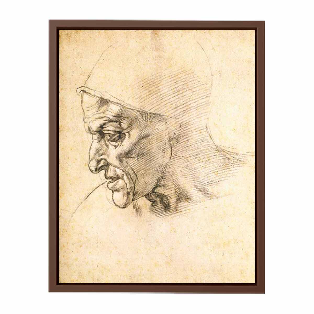 Study for the Head of the Cumeaen Sibyl (recto), 1508-10 By Michelangelo Buonarroti