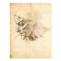 Study for the Head of the Cumeaen Sibyl (recto), 1508-10 By Michelangelo Buonarroti