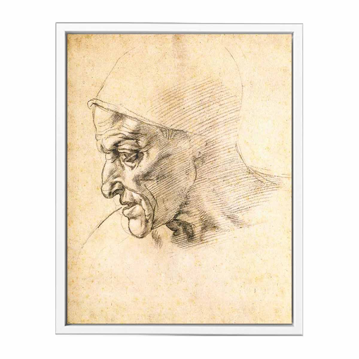 Study for the Head of the Cumeaen Sibyl (recto), 1508-10 By Michelangelo Buonarroti