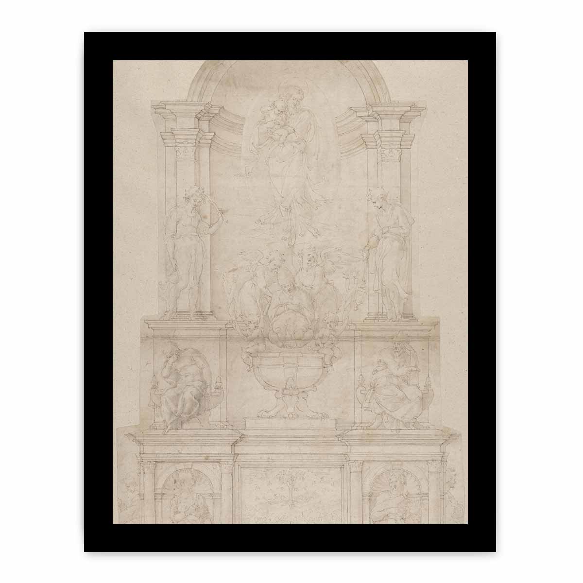Design for the Tomb of Pope Julius II della Rovere By Michelangelo Buonarroti