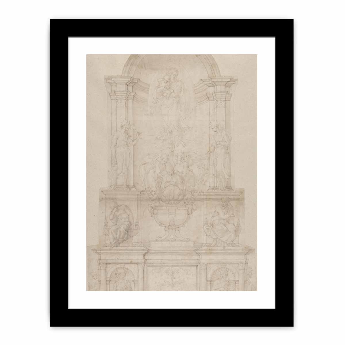 Design for the Tomb of Pope Julius II della Rovere By Michelangelo Buonarroti