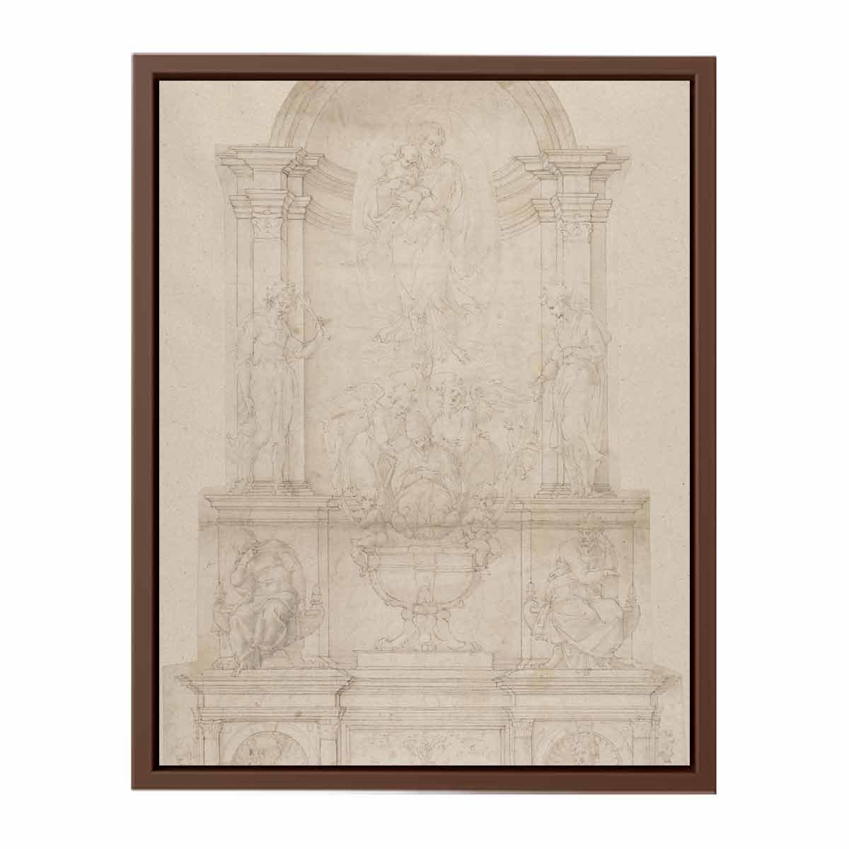 Design for the Tomb of Pope Julius II della Rovere By Michelangelo Buonarroti