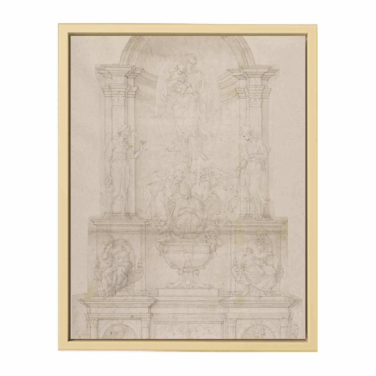 Design for the Tomb of Pope Julius II della Rovere By Michelangelo Buonarroti
