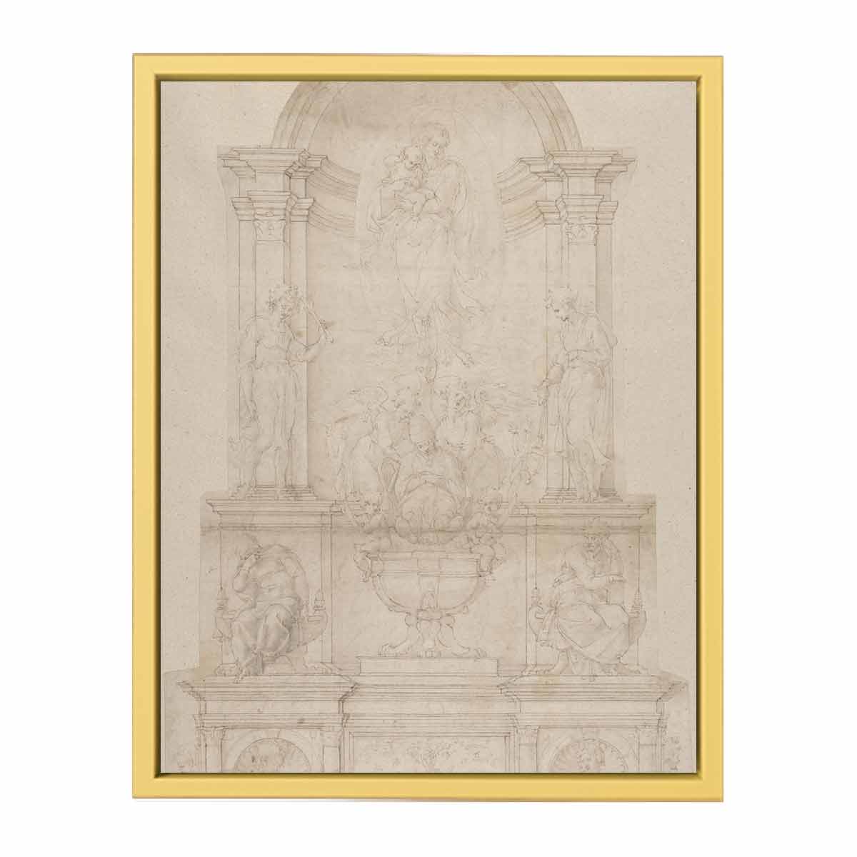 Design for the Tomb of Pope Julius II della Rovere By Michelangelo Buonarroti
