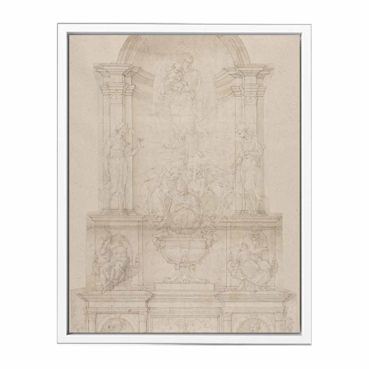 Design for the Tomb of Pope Julius II della Rovere By Michelangelo Buonarroti