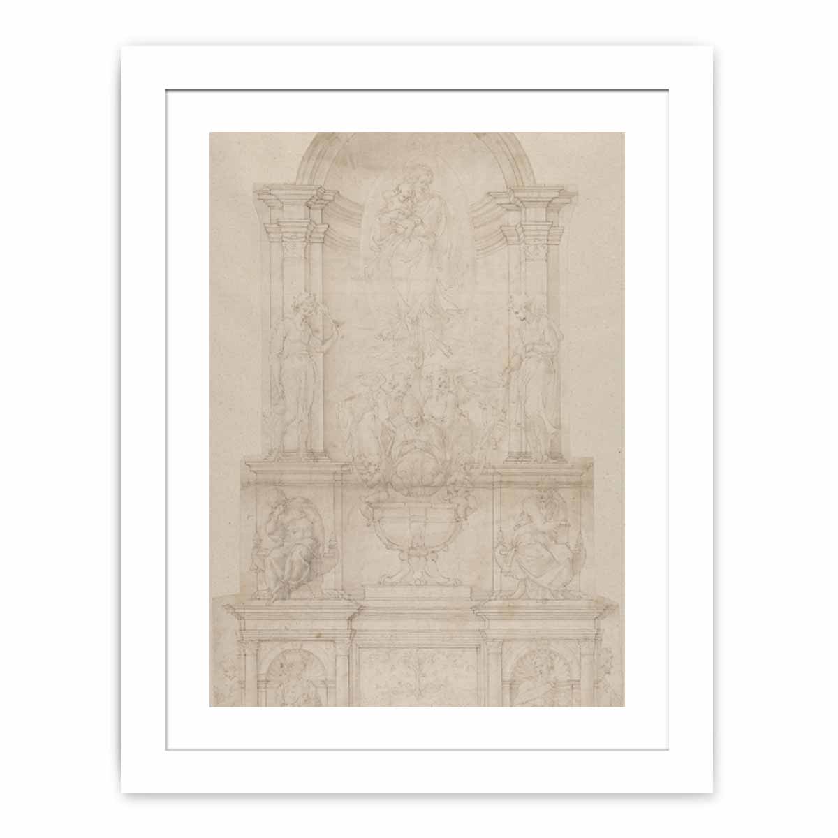 Design for the Tomb of Pope Julius II della Rovere By Michelangelo Buonarroti