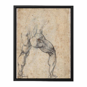 Male Nude, Seen from the Rear (verso) By Michelangelo Buonarroti