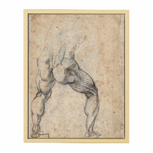 Male Nude, Seen from the Rear (verso) By Michelangelo Buonarroti