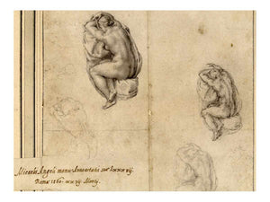 Sitting Nude Figures By Michelangelo Buonarroti