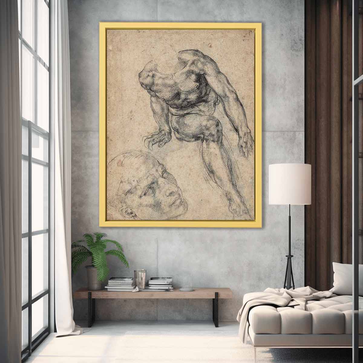 Study of a Male Nude (recto)
