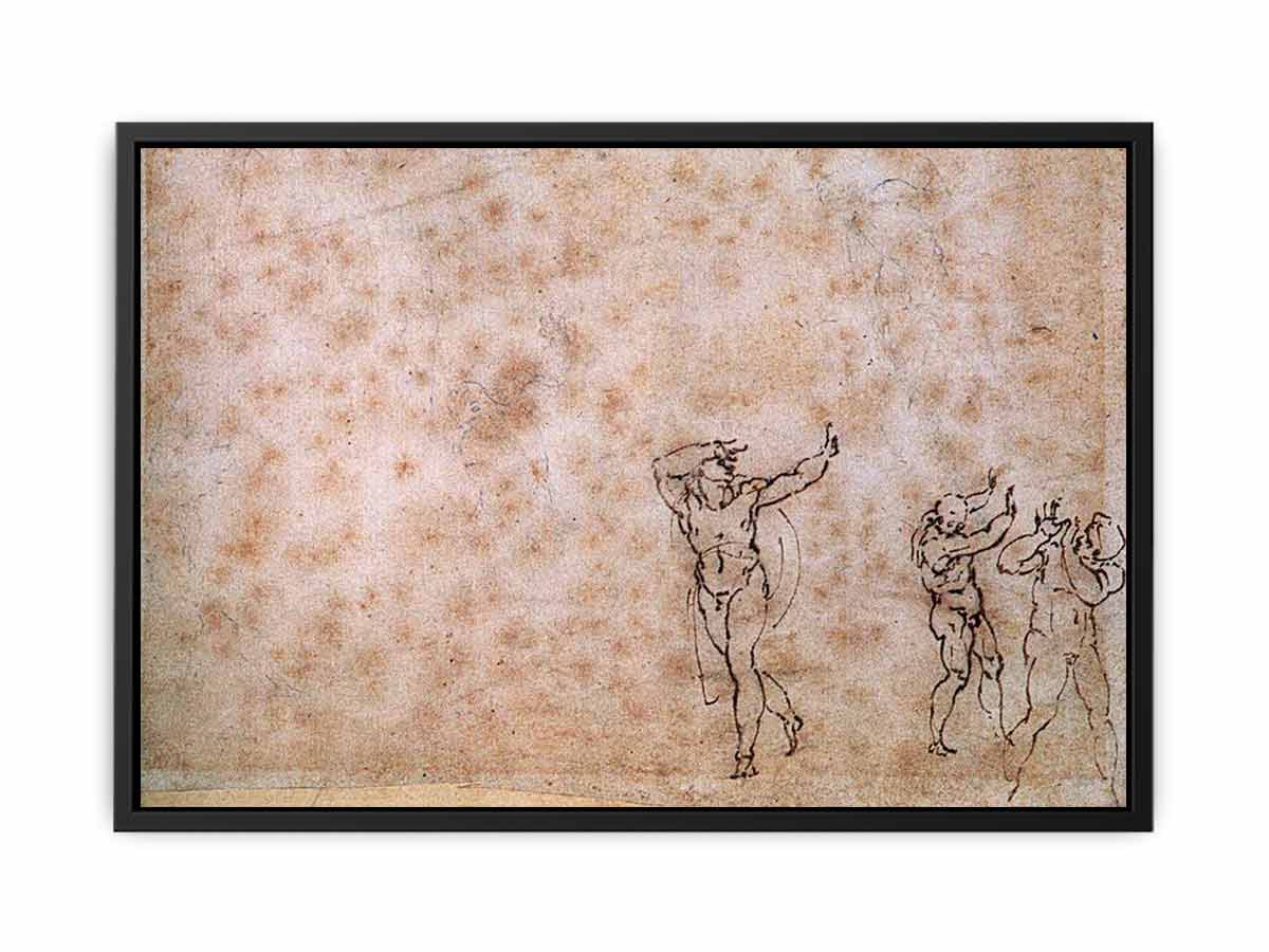 Study of Nude Figures By Michelangelo Buonarroti