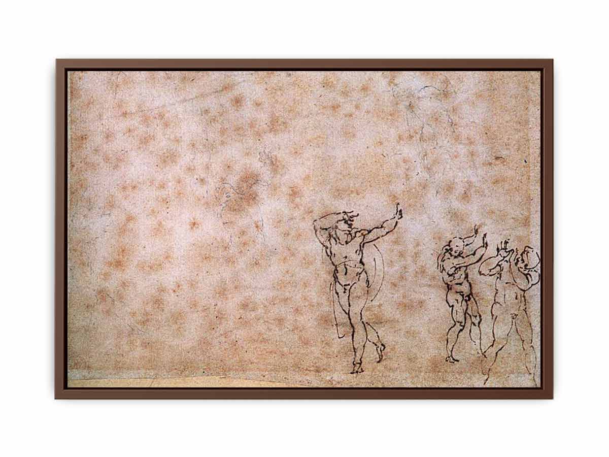 Study of Nude Figures By Michelangelo Buonarroti