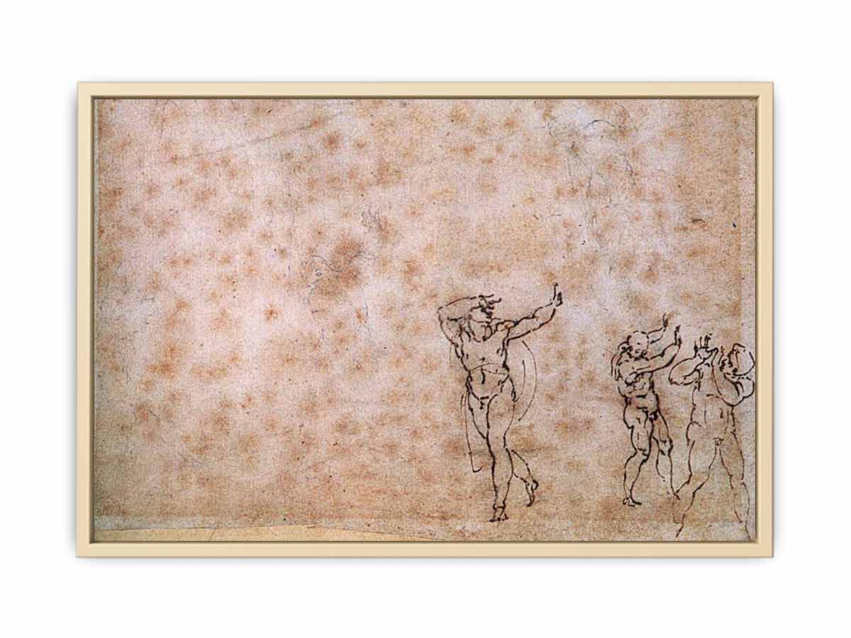 Study of Nude Figures By Michelangelo Buonarroti
