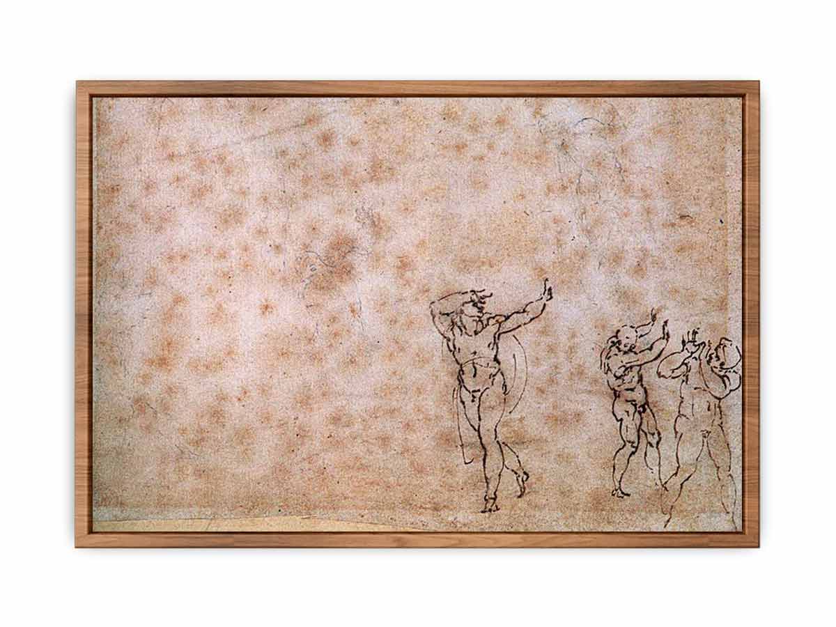 Study of Nude Figures By Michelangelo Buonarroti