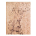 Kneeling Male Nude By Michelangelo Buonarroti