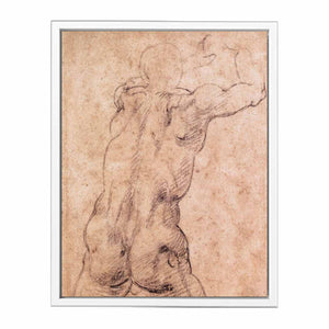 Kneeling Male Nude By Michelangelo Buonarroti