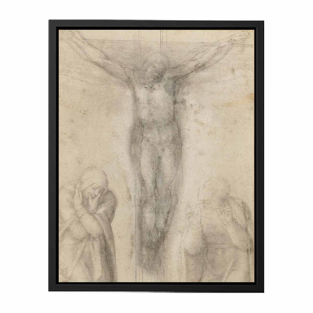 Christ on the Cross with the Virgin and St John 2 By Michelangelo Buonarroti