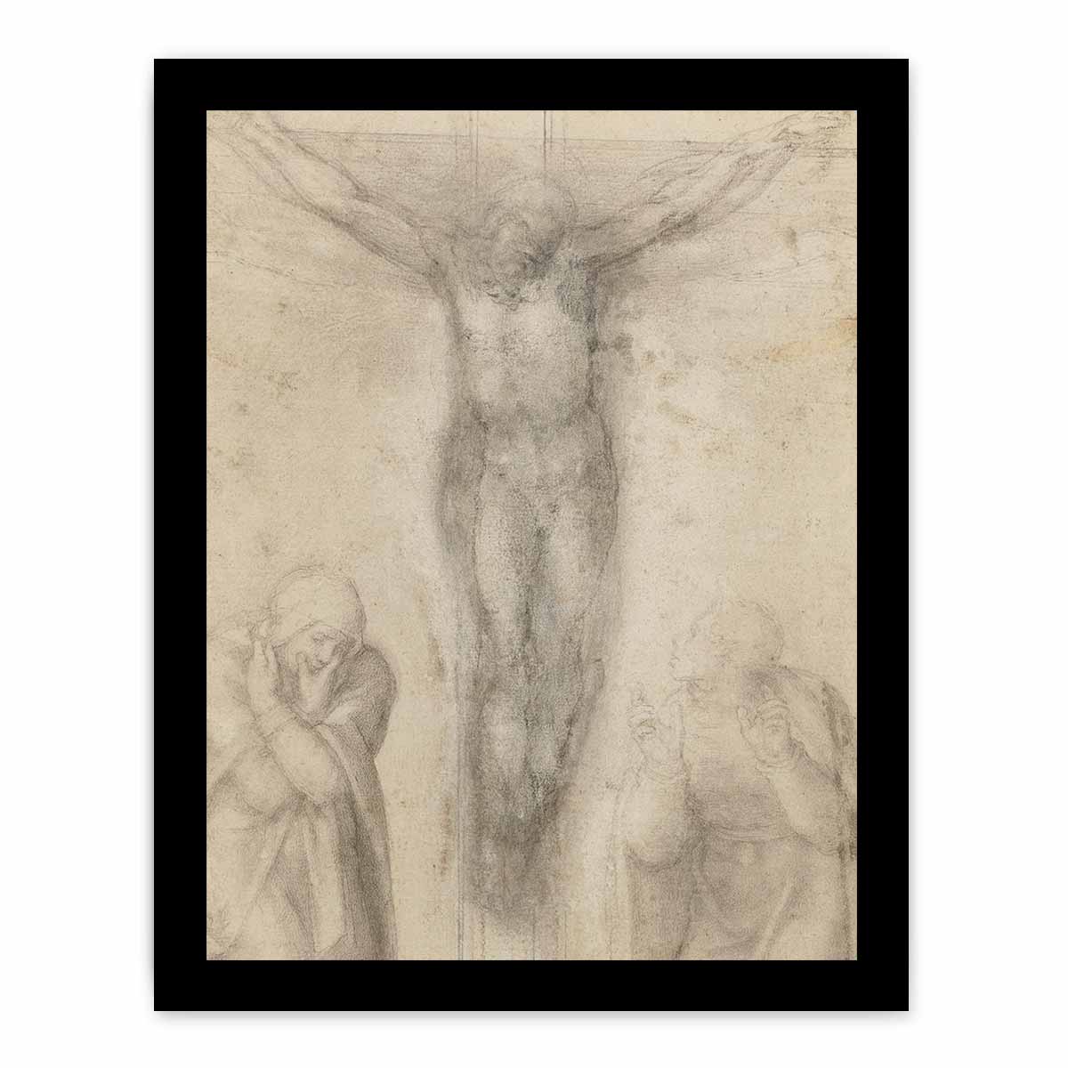 Christ on the Cross with the Virgin and St John 2 By Michelangelo Buonarroti