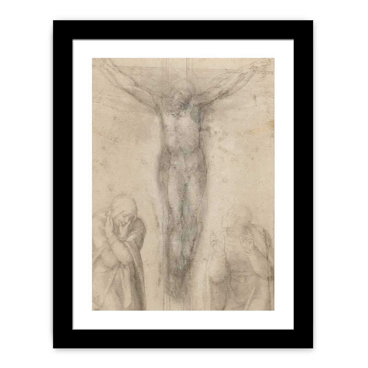 Christ on the Cross with the Virgin and St John 2 By Michelangelo Buonarroti